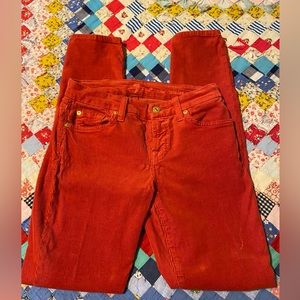 7 For All Mankind size 25 Corduroy Pants.